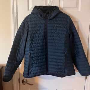 Eddie Bauer women’s microlight down hooded jacket